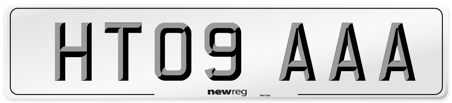 HT09 AAA Number Plate from New Reg